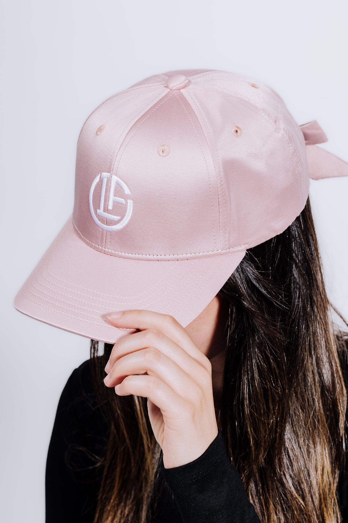 Cappellino Rosa Satinato FC Lugano con Fiocco