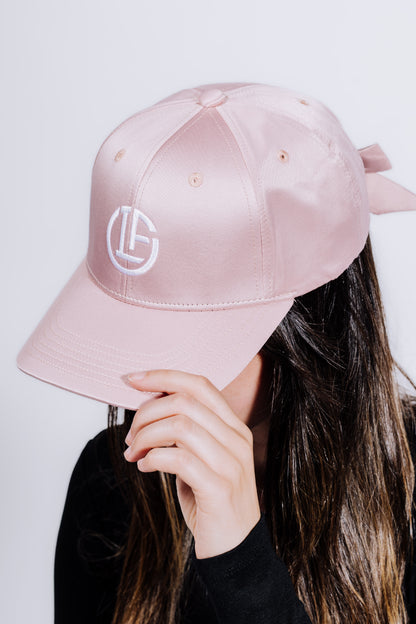 Cappellino Rosa Satinato FC Lugano con Fiocco