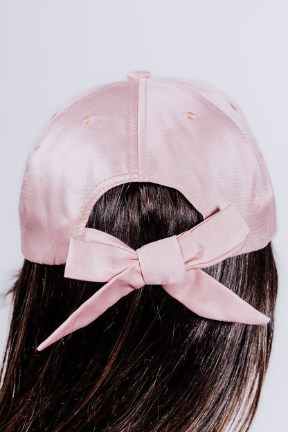 Cappellino Rosa Satinato FC Lugano con Fiocco
