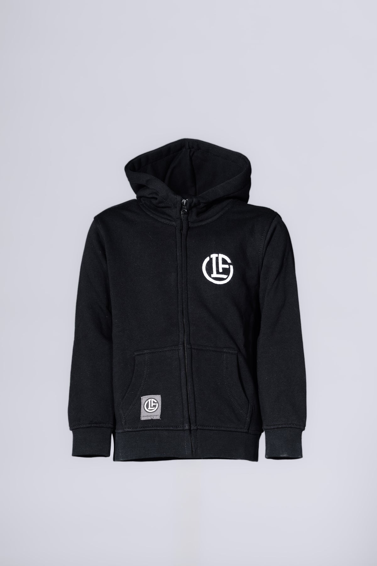 Felpa Black Kids con Cappuccio e Zip FC Lugano