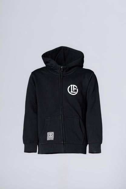 Felpa Black Kids con Cappuccio e Zip FC Lugano
