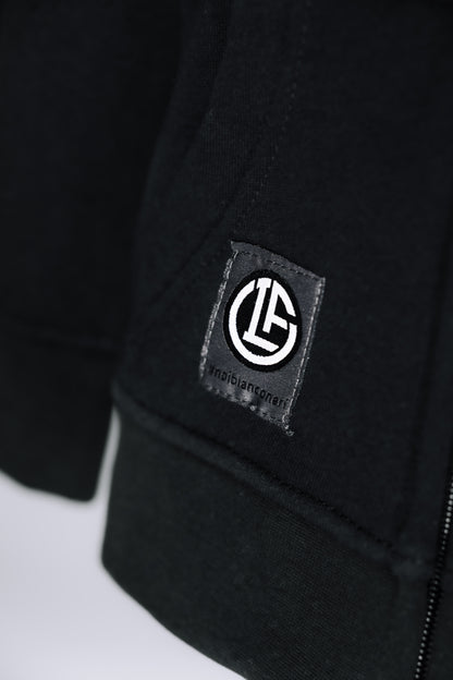 Felpa Black Kids con Cappuccio e Zip FC Lugano