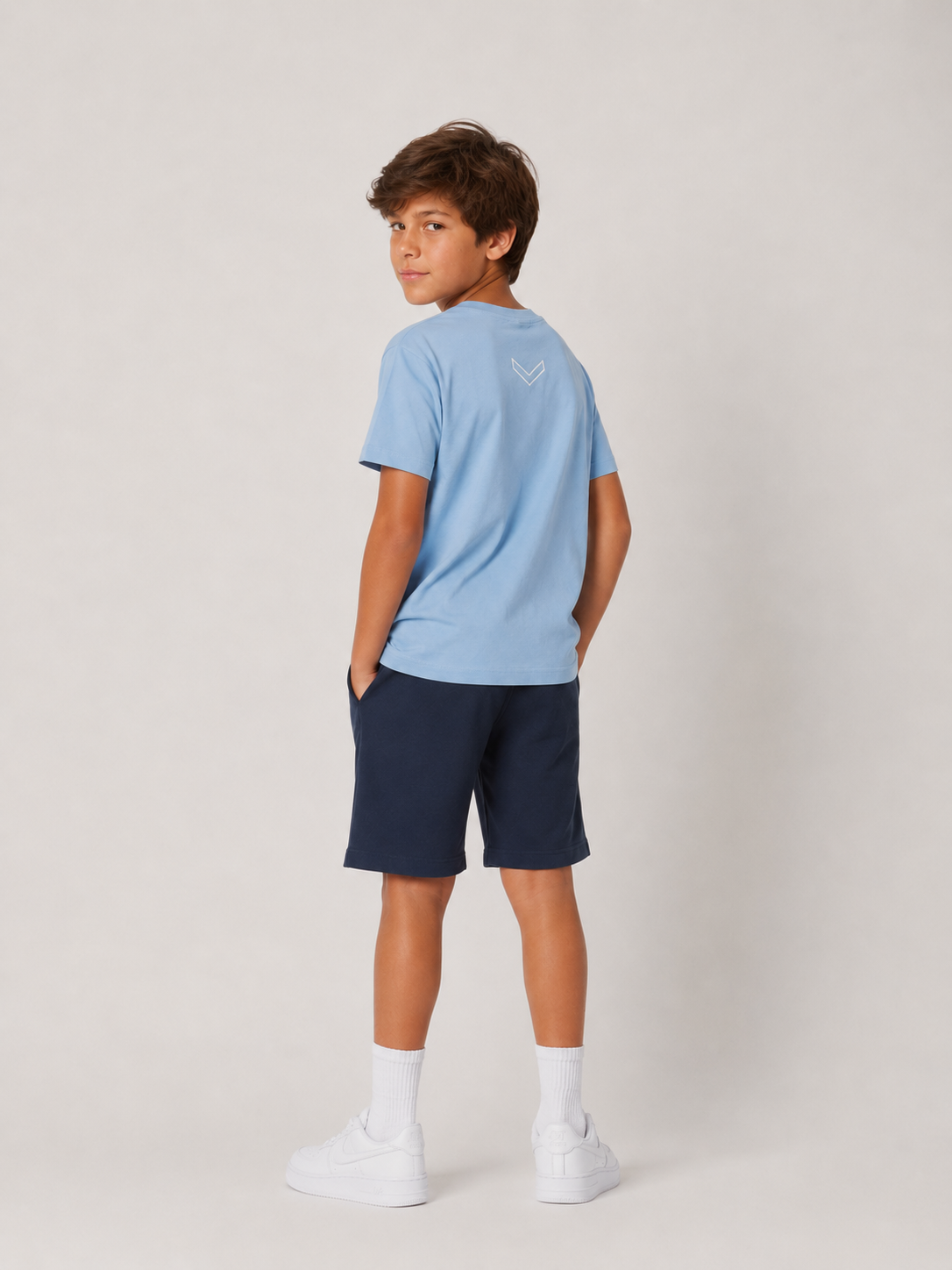 T-Shirt Kids FC Lugano Bianconero x Sempre - Sky Blue